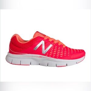 New Balance Women's size 6.5 Cush Running Shoes Orange Abstract Dye Mesh EUC